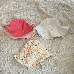 Carter's Pink, Cream, and Floral Kids Hat Trio